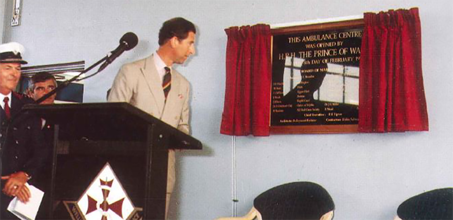 Prince Charles opening our Thorndon Ambulance Station