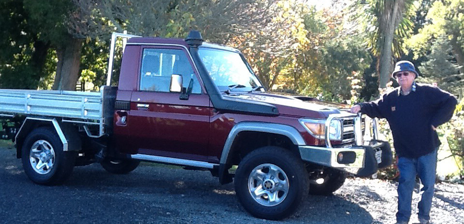 Man standing in front of a ute