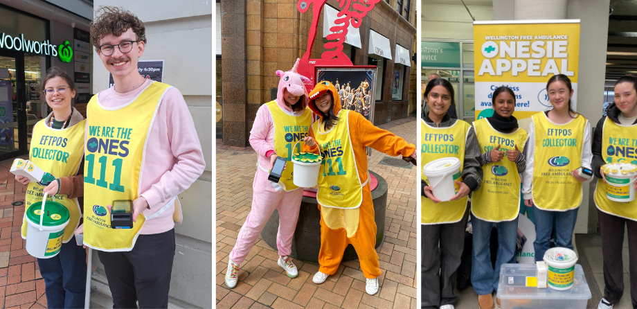 3 photos of street collectors