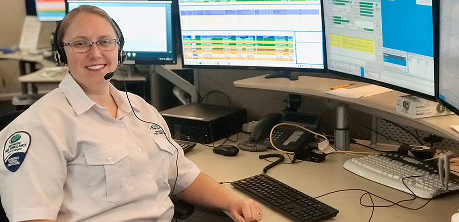 Emergency Medical Call taker Heidi Heddings 