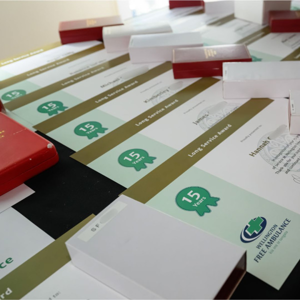 Close up of certificates