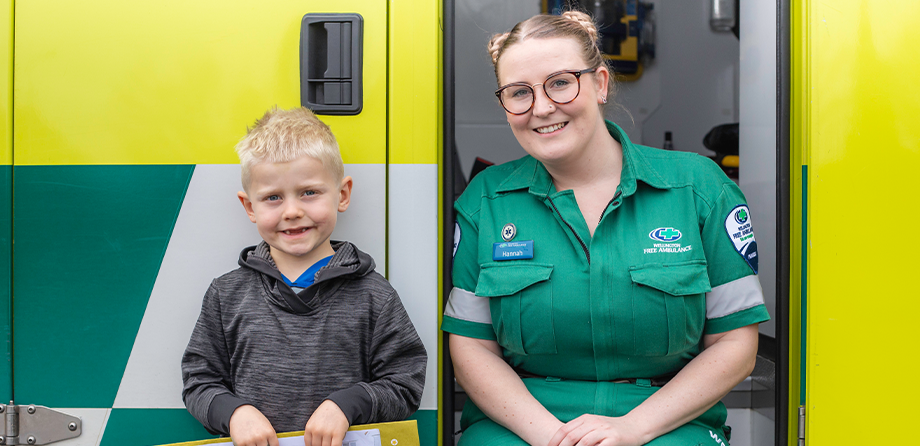 Troy and paramedic Hannah