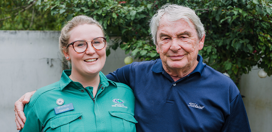 Paramedic Hannah with Mike