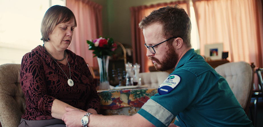 Freedom Medical Alarms patient with paramedic