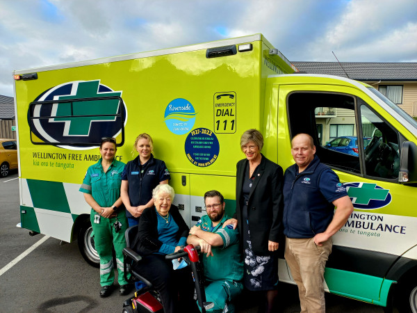 Joan Hodgins and the team from Wellington Free Ambulance