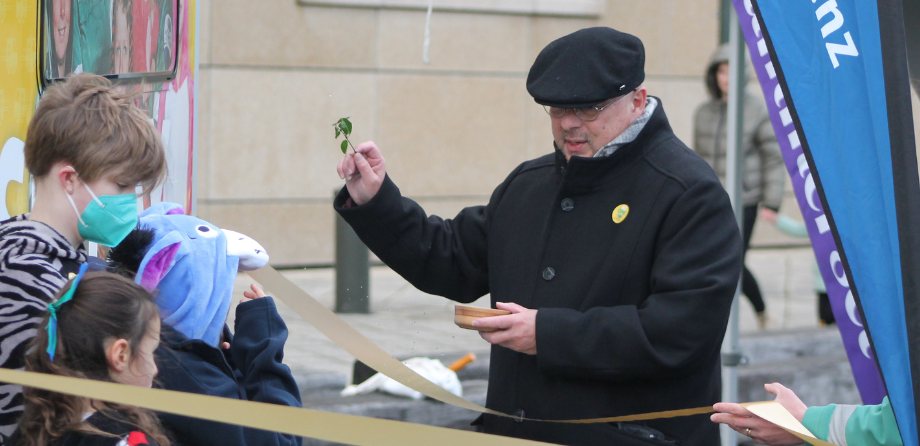 Danny Karatea-Goddard blesses a new ambulance