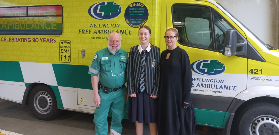 Sophia and Marlene with Dr Andy Swain 