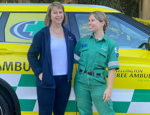 Cheryl and Vanessa Redit from Wellington Free Ambulance